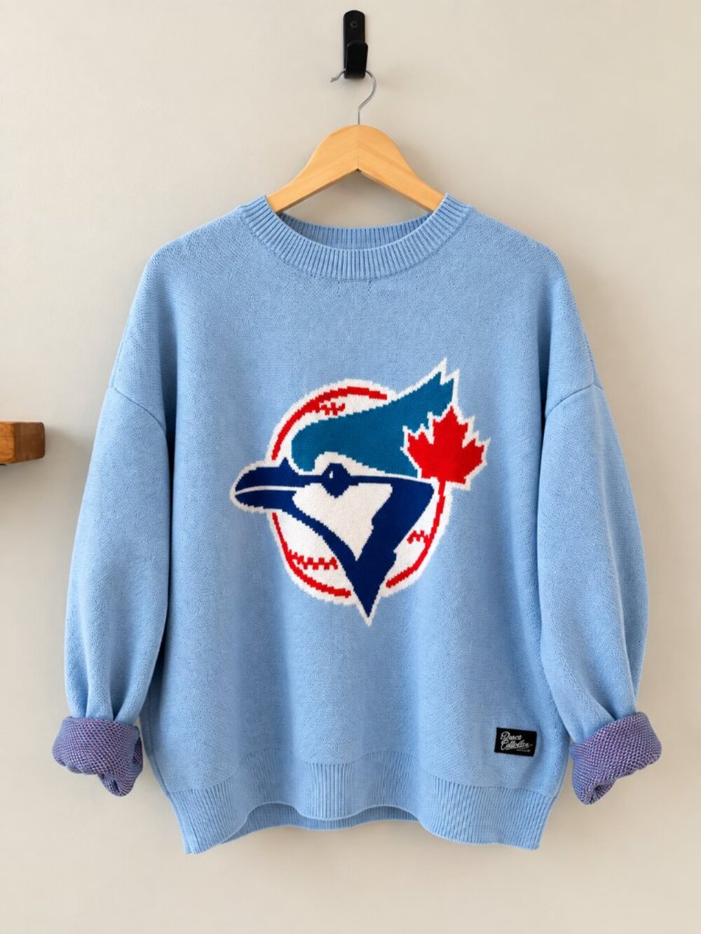 Toronto Blue Jays Oversized Knit Sweater in Light Baby Blue Sz S